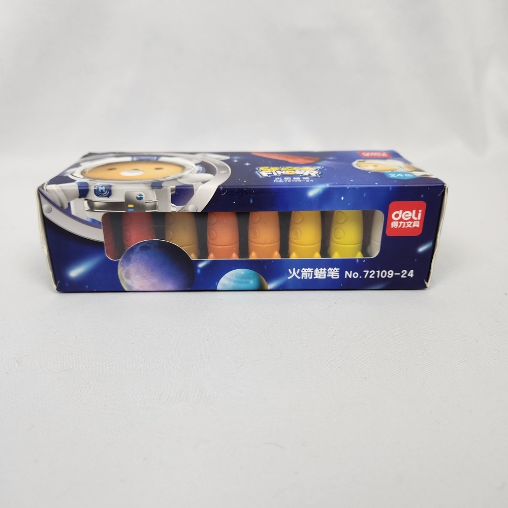 24 Colors Space Finder Crayons for Toddlers Age 1-3, Non-Toxic Mess Free‎